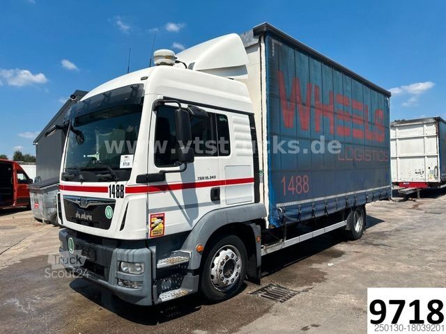 Камион платформа с брезент MAN TGM 18.340 4x2 Blatt-/Luft Pritsche + Plane