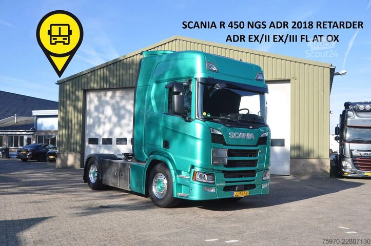 Nevarne snovi Scania R450 NGS 4X2 RETARDER 2018  ADR EX/II EX/III FT...
