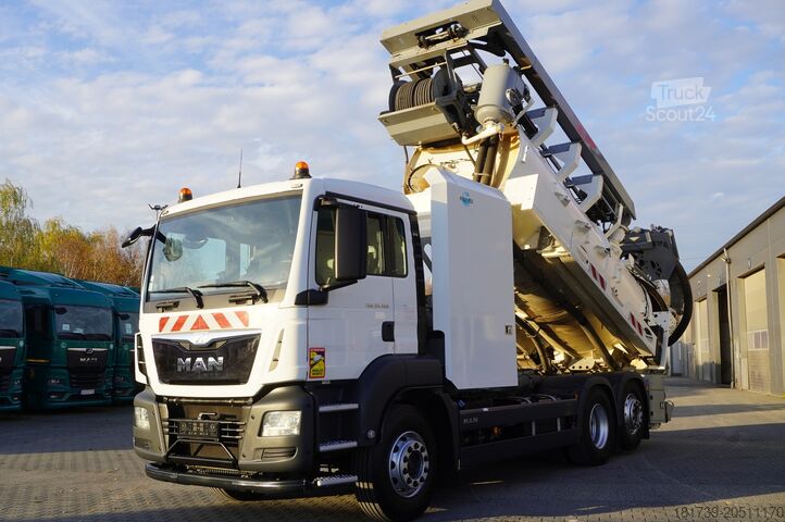 Septic tank MAN TGS 26.360 E6 / RIVARD sewage cleaner 18