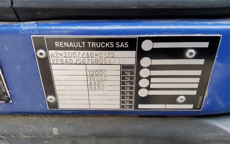 Chassis with cab Renault D 240 P 4x2 12 TON CHASSIS CABINE - 20-BHN-3 - ...