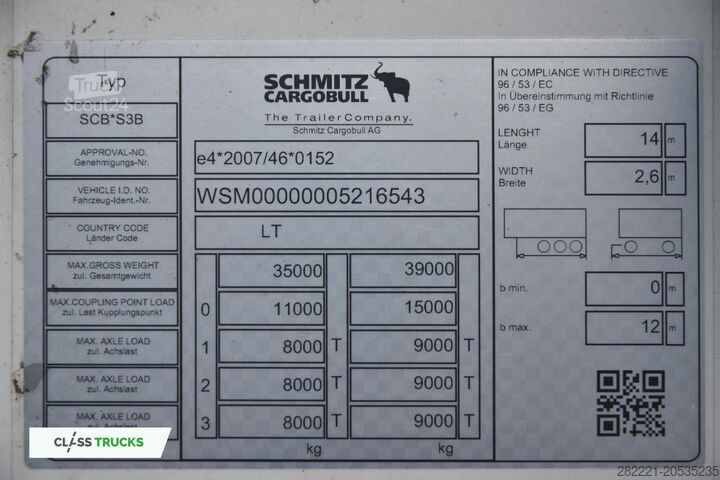 Reefer semitrailer SCHMITZ CARGOBULL SKO FP 60 ThermoKing SLXi 300