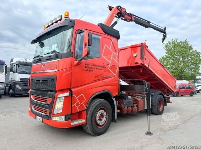 Kippiauto VOLVO FH460/Meiller3-Seitenkipper+PalfingerPK13001+Fun
