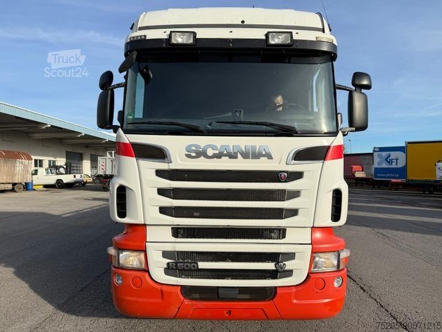 Camion plateau SCANIA R500 V8 Atlas Kran 12,30 m Retarder Lift+Lenk