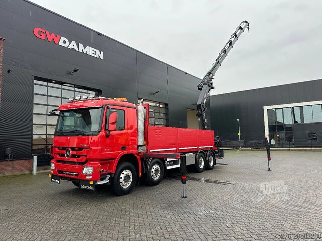 Kranbil Mercedes-Benz Actros 4151 V8 8x4 Hiab 477 E-6, Winch Euro 5