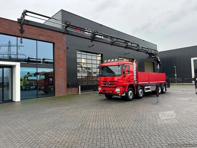 Vrachtwagen met kraan Mercedes-Benz Actros 4151 V8 8x4 Hiab 477 E-6, Winch Euro 5