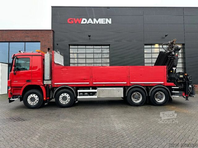 Vrachtwagen met kraan Mercedes-Benz Actros 4151 V8 8x4 Hiab 477 E-6, Winch Euro 5