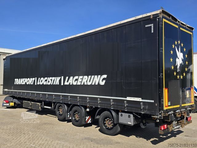 Avoin puoliperävaunu pressulla SCHWARZMÜLLER Mega*Hubdach*Lenkachse*Staplerhalterung*SAF