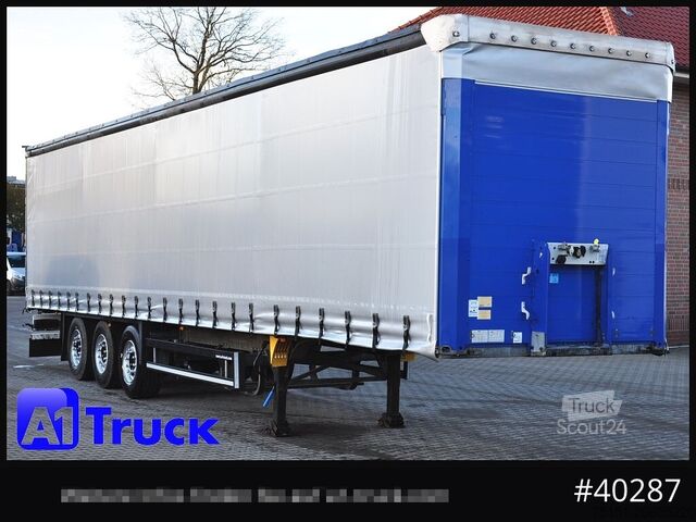 Open oplegger met zeil SCHMITZ S01, Code XL, verzinkt, neue Plane, Liftachse, 343.046km