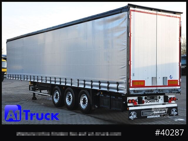 Open oplegger met zeil SCHMITZ S01, Code XL, verzinkt, neue Plane, Liftachse, 343.046km