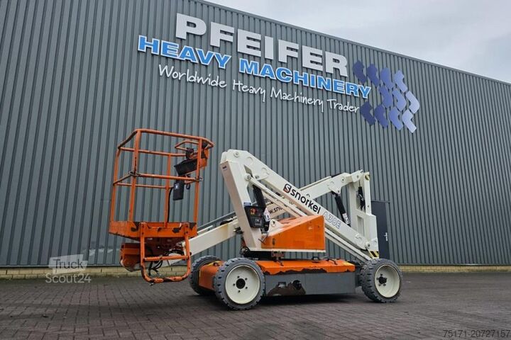 Artikulisan teleskopski bum lift Snorkel A38E As-Is, Electric, 13.5m Working Height, 6.1m R