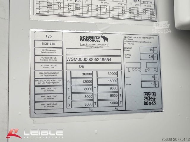 Semirimorchio frigorifero SCHMITZ CARGOBULL SKO 24/L*Bi-Temp*Trennwand*Blumen*Liftachse