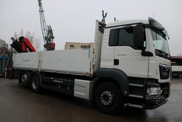 Gru montata su autocarro MAN 26.420 6x2 KRAN PALFINGER PK18502 FUNK Nr: 696