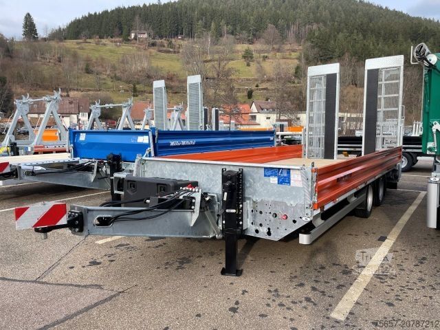 Alçak şasi römork MÜLLER-MITTELTAL 14,4 to. Tand.- Tiefl., breite Rapme, Gummi