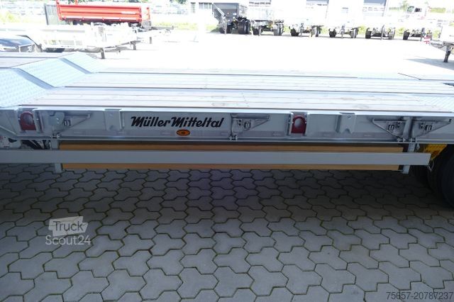 Alçak şasi römork MÜLLER-MITTELTAL T3 Profi 30,0 Neu, Baggerstiel, voll hydr. Rampe