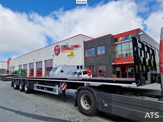 Alim priekaba tiesus puspriekabis su konteinerių užraktais, securi Alim Trailer Straight Semi with container locks, securi