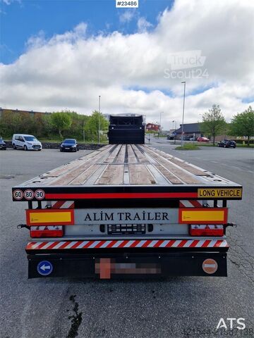 Alim priekaba tiesus puspriekabis su konteinerių užraktais, securi Alim Trailer Straight Semi with container locks, securi