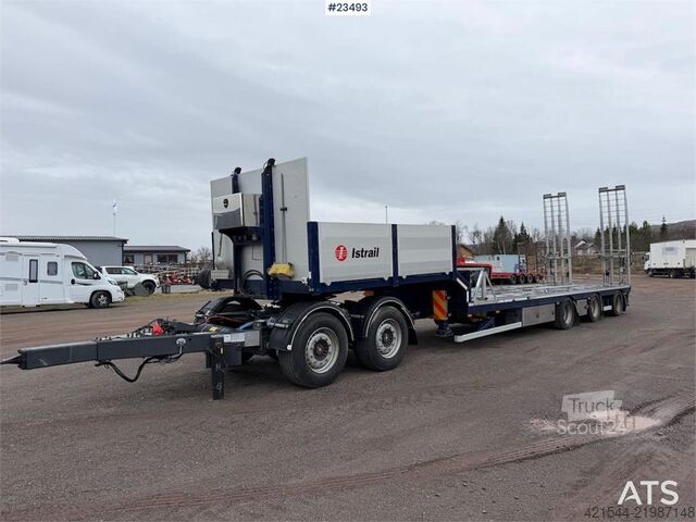 Matala kuormaaja Istrail 3 axle machine trailer w/ 2 sets of tires, boom, t