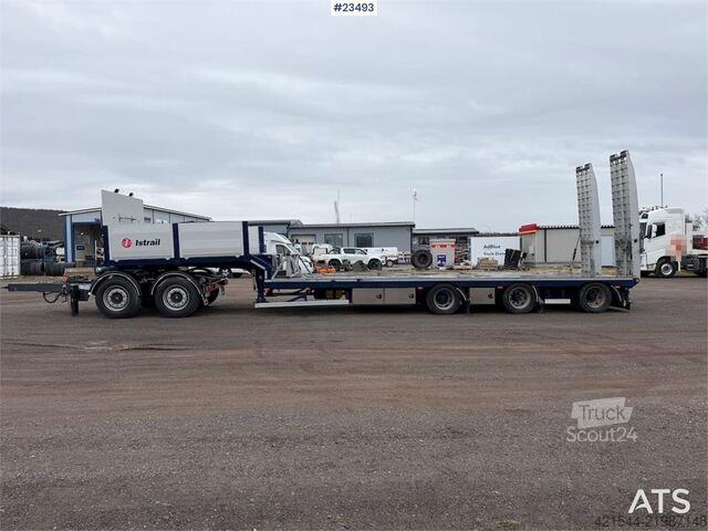 Matala kuormaaja Istrail 3 axle machine trailer w/ 2 sets of tires, boom, t
