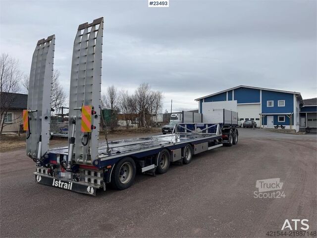 Matala kuormaaja Istrail 3 axle machine trailer w/ 2 sets of tires, boom, t