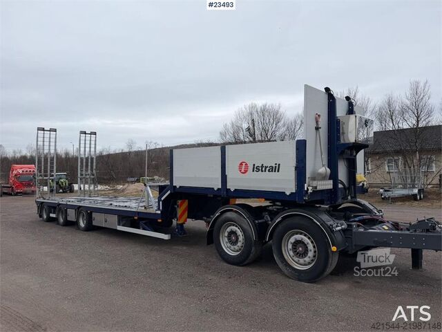 Matala kuormaaja Istrail 3 axle machine trailer w/ 2 sets of tires, boom, t