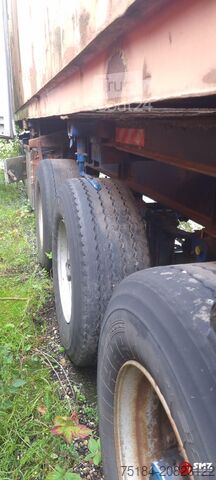 Trasporto di container Fruehauf Oplegger container+ 1000 lames steel