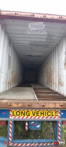 Trasporto di container Fruehauf Oplegger container+ 1000 lames steel