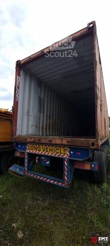 Trasporto di container Fruehauf Oplegger container+ 1000 lames steel
