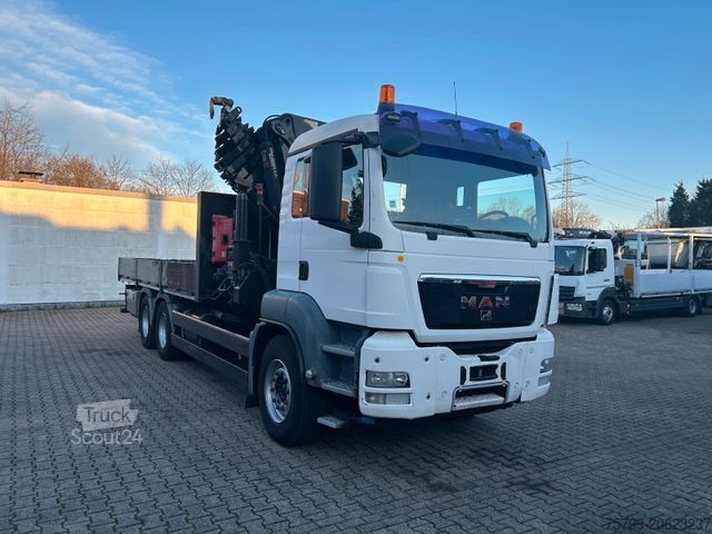 Tovorna dvigalka na tovornjaku MAN 26.360 TGS Pritsche + HIAB 477 Kran 6x4