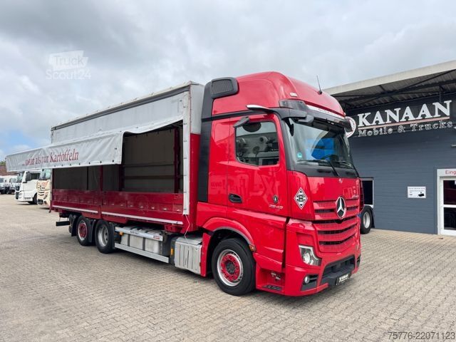 Tovorno vozilo s ravno platformo in ponjavo MERCEDES-BENZ 2548 Actros 5 L 6x2 Lowliner BDF