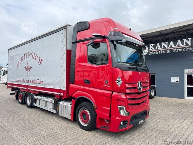 Tovorno vozilo s ravno platformo in ponjavo MERCEDES-BENZ 2548 Actros 5 L 6x2 Lowliner BDF