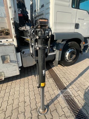 Düz kasa kamyon MAN TGM18.320 4x2BL Pritsche Kran HIAB X-HIDUO138 B2