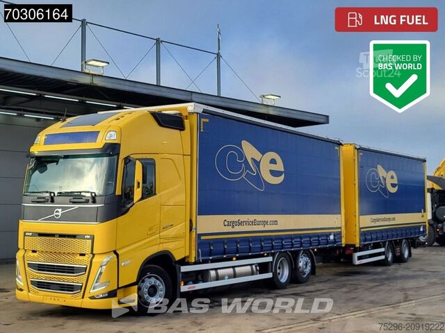 Telone scorrevole Volvo FH 460 6X2 Curtainsider Combi LNG Engine Slidin...