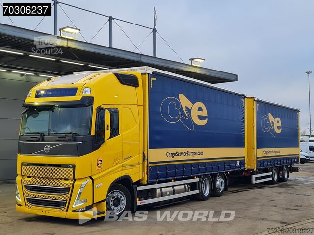 Telone scorrevole Volvo FH 460 6X2 Curtainsider Combi LNG Engine Slidin...