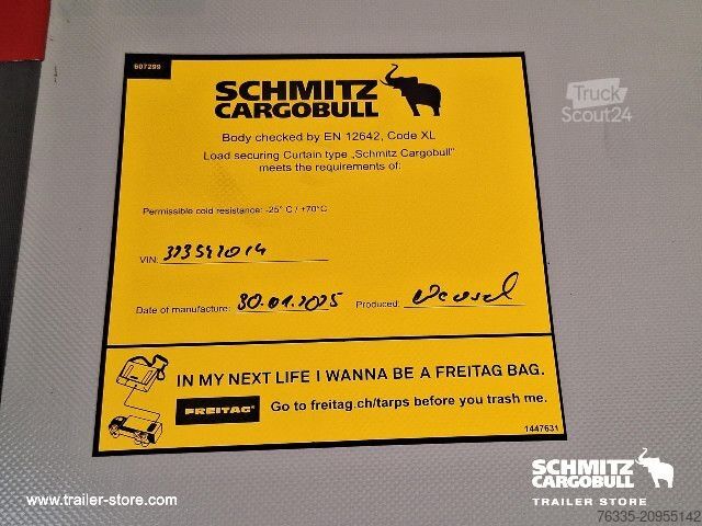 Nyitott ponyvás félpótkocsi Schmitz Cargobull Curtainsider Mega