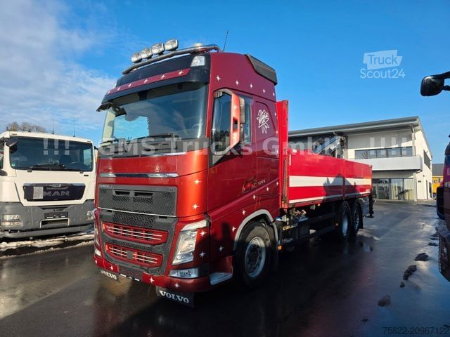 Platforminis sunkvežimis VOLVO FH 500 / 6X2 / I Shift / Atlas Kran / Lenkachse