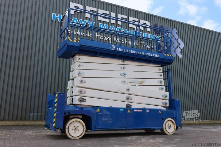 Scissor lift PB Lifttechnik S225-12ES Electric, 22.5m Working Height, 450kg Ca