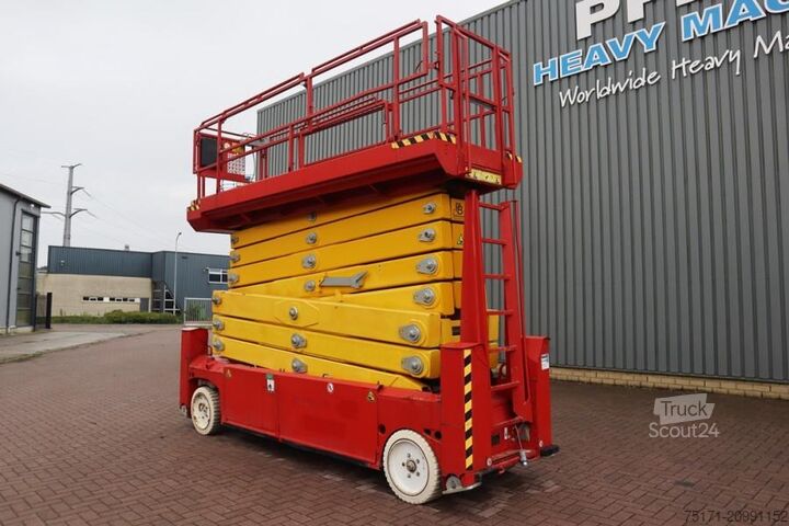 Scissor lift PB Lifttechnik S225-12ES Electric, 4x2 Drive, 22.5m Working Heigh