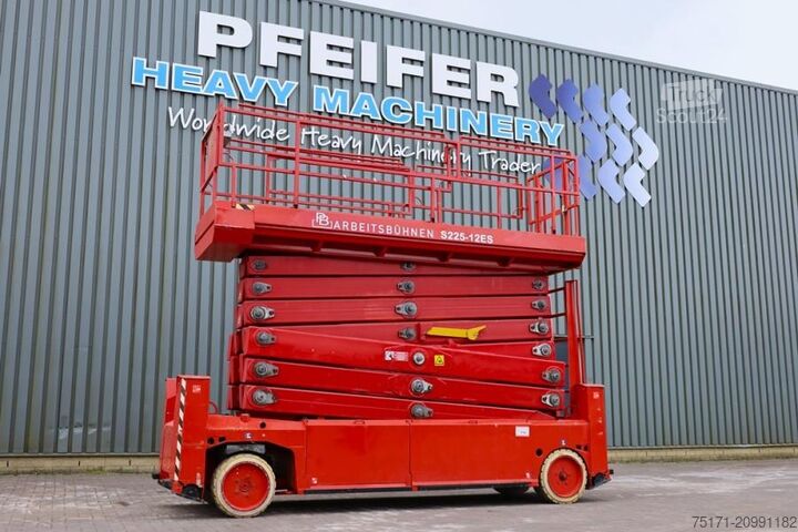 Scissor lift PB Lifttechnik S225-12ES Electric, 22.5m Working Height, 450kg Ca