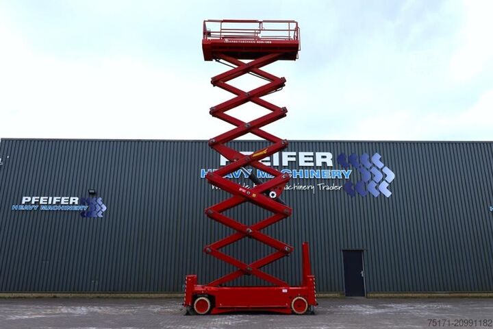 Scissor lift PB Lifttechnik S225-12ES Electric, 22.5m Working Height, 450kg Ca