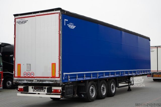 Auflieger mit Pritsche & Plane SCHMITZ CARGOBULL FIRANKA / STANDARD / 2 OSIE PODNOSZONE -