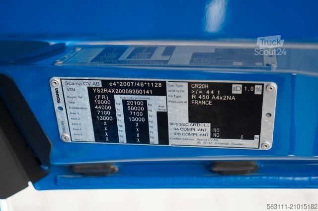 Štandardný ťahač SCANIA R 450 / RETARDER / PE?NY ADR / I-PARK COOL  / A