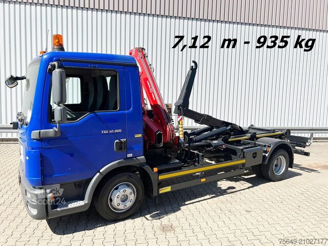 Haakarm vrachtwagen MAN TGL 12.180/210 4x2 BB TGL 12.180/210 4x2 BB, City-Abroller, Kran AMCO VEBA 807N2S
