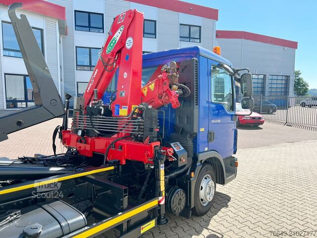 Haakarm vrachtwagen MAN TGL 12.180/210 4x2 BB TGL 12.180/210 4x2 BB, City-Abroller, Kran AMCO VEBA 807N2S