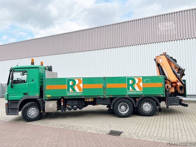 Grue montée sur camion Mercedes-Benz Actros 2544 L 6x2 Actros 2544 L 6x2, Retarder, Lenkachse, Heckkran HMF 3000-K5 + Jip, Funk