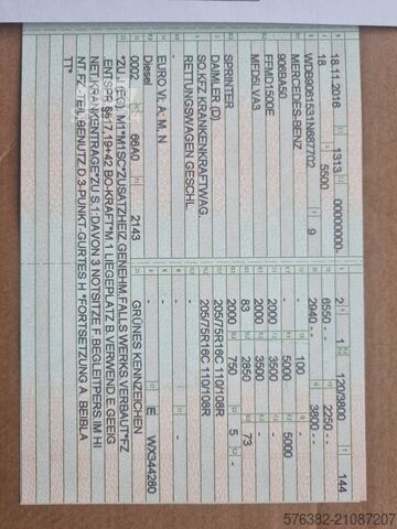 Ambulans Mercedes-Benz Sprinter Stryker Power-Load Rettungswage