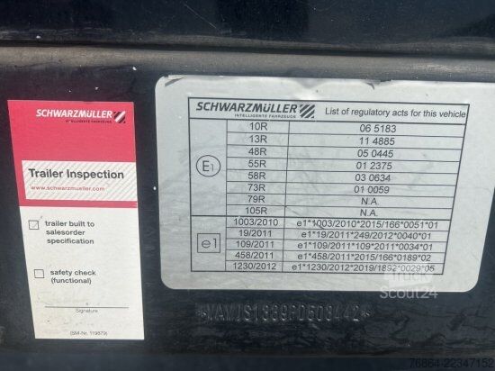 Semiremorcă deschisă cu prelată SCHWARZMüLLER J SERIE SAF ACHSEN XL  LANG, MEHRERE EINHEITEN VERFüGBAR, SEHR GUTER ZUSTAND