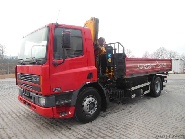 Wywrotka trójstronna DAF CF 65.240,KRAN EFFER 110/2S,MANUELL,BLATT,1 HAND
