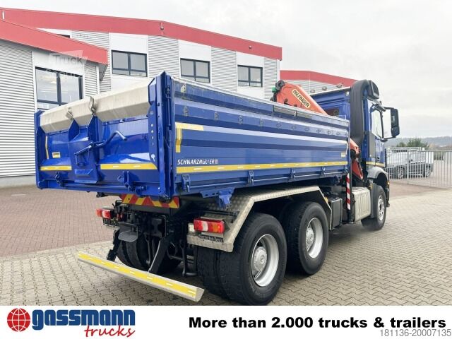 Kipper LKW Mercedes-Benz Arocs 2643 K 6x4, Kran Palfinger PK13001-K B, Funk