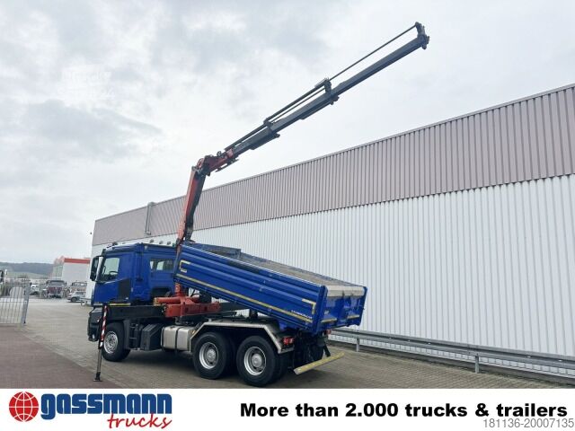 Kipper LKW Mercedes-Benz Arocs 2643 K 6x4, Kran Palfinger PK13001-K B, Funk