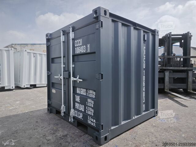  10 Fuß Lagercontainer Mini Container KONTENER ONE WAY RAL7016